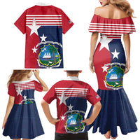 Liberia National Flag Day Family Matching Mermaid Dress and Hawaiian Shirt All Hail Liberia Hail