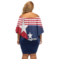 Liberia National Flag Day Family Matching Off Shoulder Short Dress and Hawaiian Shirt All Hail Liberia Hail