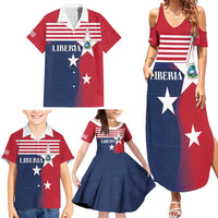 Liberia National Flag Day Family Matching Summer Maxi Dress and Hawaiian Shirt All Hail Liberia Hail