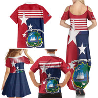 Liberia National Flag Day Family Matching Summer Maxi Dress and Hawaiian Shirt All Hail Liberia Hail