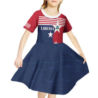 Liberia National Flag Day Kid Short Sleeve Dress All Hail Liberia Hail