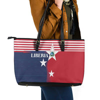 Liberia National Flag Day Leather Tote Bag All Hail Liberia Hail