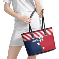 Liberia National Flag Day Leather Tote Bag All Hail Liberia Hail