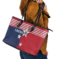 Liberia National Flag Day Leather Tote Bag All Hail Liberia Hail