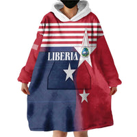 Liberia National Flag Day Wearable Blanket Hoodie All Hail Liberia Hail