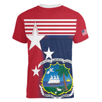 Liberia National Flag Day Women V-Neck T-Shirt All Hail Liberia Hail