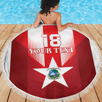 Custom Liberia Football Beach Blanket Lone Stars Go Champion