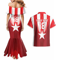 Custom Liberia Football Couples Matching Mermaid Dress and Hawaiian Shirt Lone Stars Go Champion