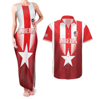 Custom Liberia Football Couples Matching Tank Maxi Dress and Hawaiian Shirt Lone Stars Go Champion