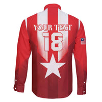 Custom Liberia Football Family Matching Off The Shoulder Long Sleeve Dress and Hawaiian Shirt Lone Stars Go Champion