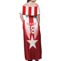 Custom Liberia Football Family Matching Off Shoulder Maxi Dress and Hawaiian Shirt Lone Stars Go Champion