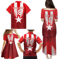 Custom Liberia Football Family Matching Puletasi and Hawaiian Shirt Lone Stars Go Champion