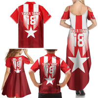 Custom Liberia Football Family Matching Summer Maxi Dress and Hawaiian Shirt Lone Stars Go Champion