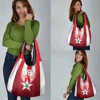 Custom Liberia Football Grocery Bag Lone Stars Go Champion
