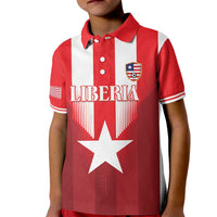 Custom Liberia Football Kid Polo Shirt Lone Stars Go Champion