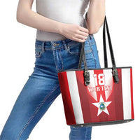 Custom Liberia Football Leather Tote Bag Lone Stars Go Champion