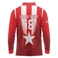 Custom Liberia Football Long Sleeve Polo Shirt Lone Stars Go Champion