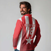 Custom Liberia Football Long Sleeve Polo Shirt Lone Stars Go Champion