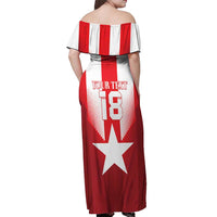 Custom Liberia Football Off Shoulder Maxi Dress Lone Stars Go Champion