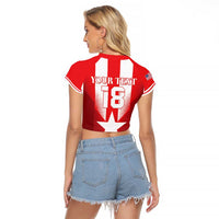 Custom Liberia Football Raglan Cropped T Shirt Lone Stars Go Champion