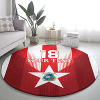 Custom Liberia Football Round Carpet Lone Stars Go Champion