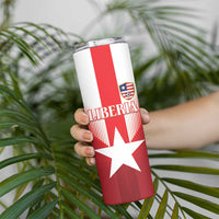 Custom Liberia Football Skinny Tumbler Lone Stars Go Champion