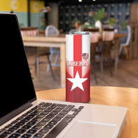 Custom Liberia Football Skinny Tumbler Lone Stars Go Champion