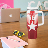 Custom Liberia Football Tumbler With Handle Lone Stars Go Champion
