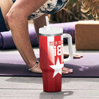Custom Liberia Football Tumbler With Handle Lone Stars Go Champion