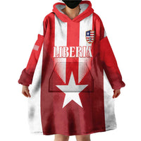 Custom Liberia Football Wearable Blanket Hoodie Lone Stars Go Champion