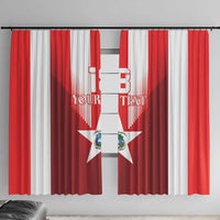 Custom Liberia Football Window Curtain Lone Stars Go Champion
