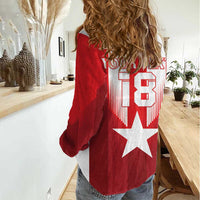 Custom Liberia Football Women Casual Shirt Lone Stars Go Champion