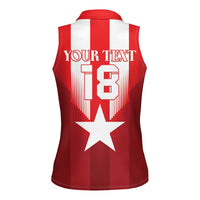 Custom Liberia Football Women Sleeveless Polo Shirt Lone Stars Go Champion