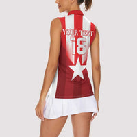 Custom Liberia Football Women Sleeveless Polo Shirt Lone Stars Go Champion