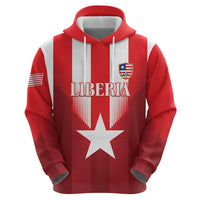 Custom Liberia Football Zip Hoodie Lone Stars Go Champion