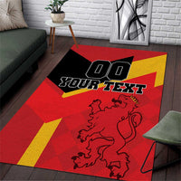 Custom Spain Football Area Rug La Roja Go Champion - Wonder Print Shop