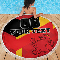 Custom Spain Football Beach Blanket La Roja Go Champion - Wonder Print Shop