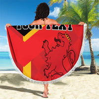 Custom Spain Football Beach Blanket La Roja Go Champion - Wonder Print Shop