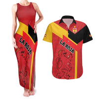 Custom Spain Football Couples Matching Tank Maxi Dress and Hawaiian Shirt La Roja Go Champion - Wonder Print Shop
