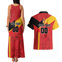 Custom Spain Football Couples Matching Tank Maxi Dress and Hawaiian Shirt La Roja Go Champion - Wonder Print Shop