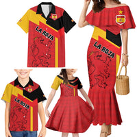 Custom Spain Football Family Matching Mermaid Dress and Hawaiian Shirt La Roja Go Champion - Wonder Print Shop