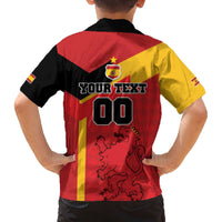 Custom Spain Football Family Matching Off The Shoulder Long Sleeve Dress and Hawaiian Shirt La Roja Go Champion - Wonder Print Shop