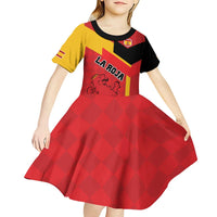 Custom Spain Football Kid Short Sleeve Dress La Roja Go Champion - Wonder Print Shop