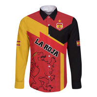 Custom Spain Football Long Sleeve Button Shirt La Roja Go Champion - Wonder Print Shop