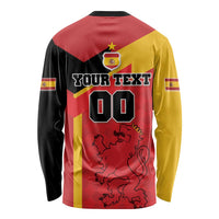 Custom Spain Football Long Sleeve Shirt La Roja Go Champion - Wonder Print Shop