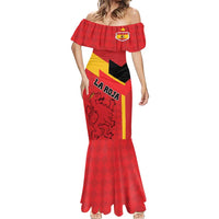Custom Spain Football Mermaid Dress La Roja Go Champion - Wonder Print Shop