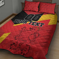 Custom Spain Football Quilt Bed Set La Roja Go Champion - Wonder Print Shop