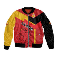 Custom Spain Football Sleeve Zip Bomber Jacket La Roja Go Champion - Wonder Print Shop