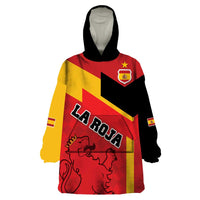 Custom Spain Football Wearable Blanket Hoodie La Roja Go Champion - Wonder Print Shop