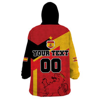 Custom Spain Football Wearable Blanket Hoodie La Roja Go Champion - Wonder Print Shop